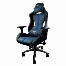 Silla Gamer Game Factor Cgc650 Bl, Descansa Brazos Ajustable, Reclinable, Cojin Lumbar, Azul